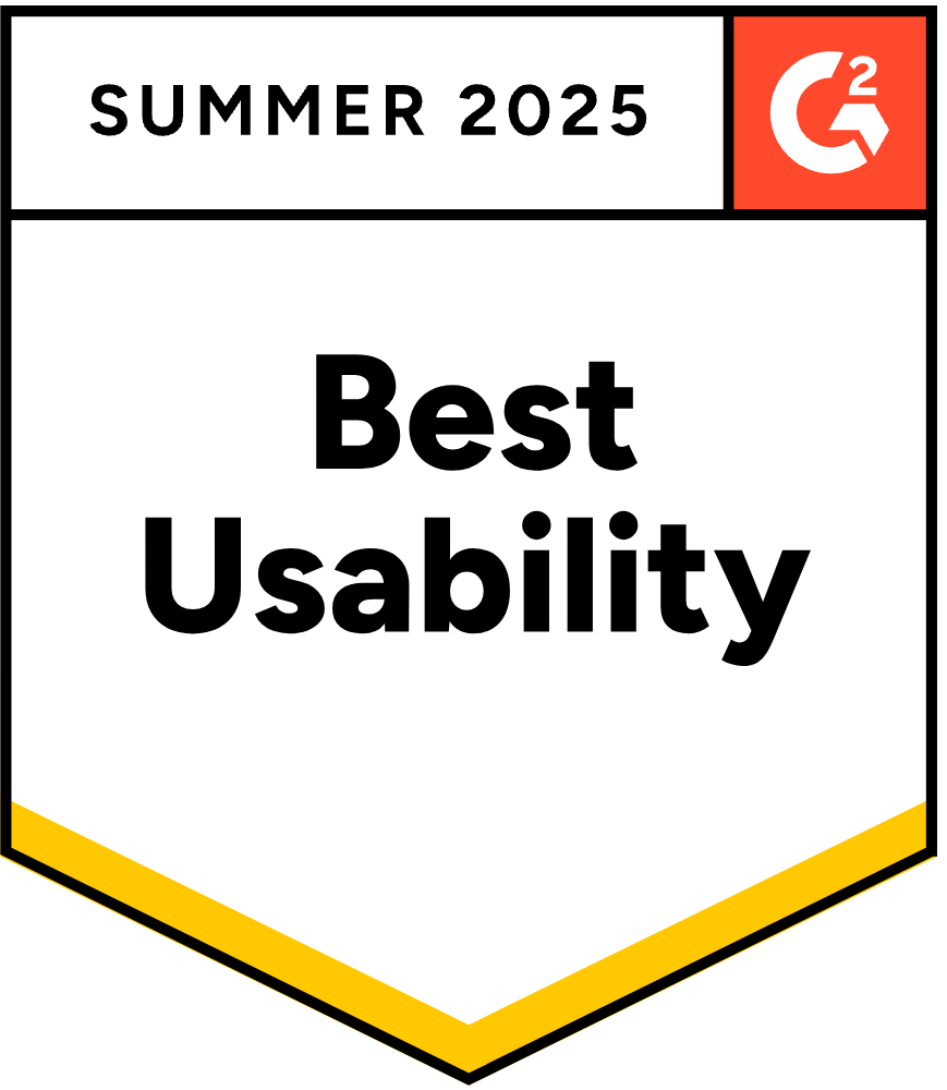 G2 Best Usability Award - Verito Cloud Hosting Easiest to Use Recognition