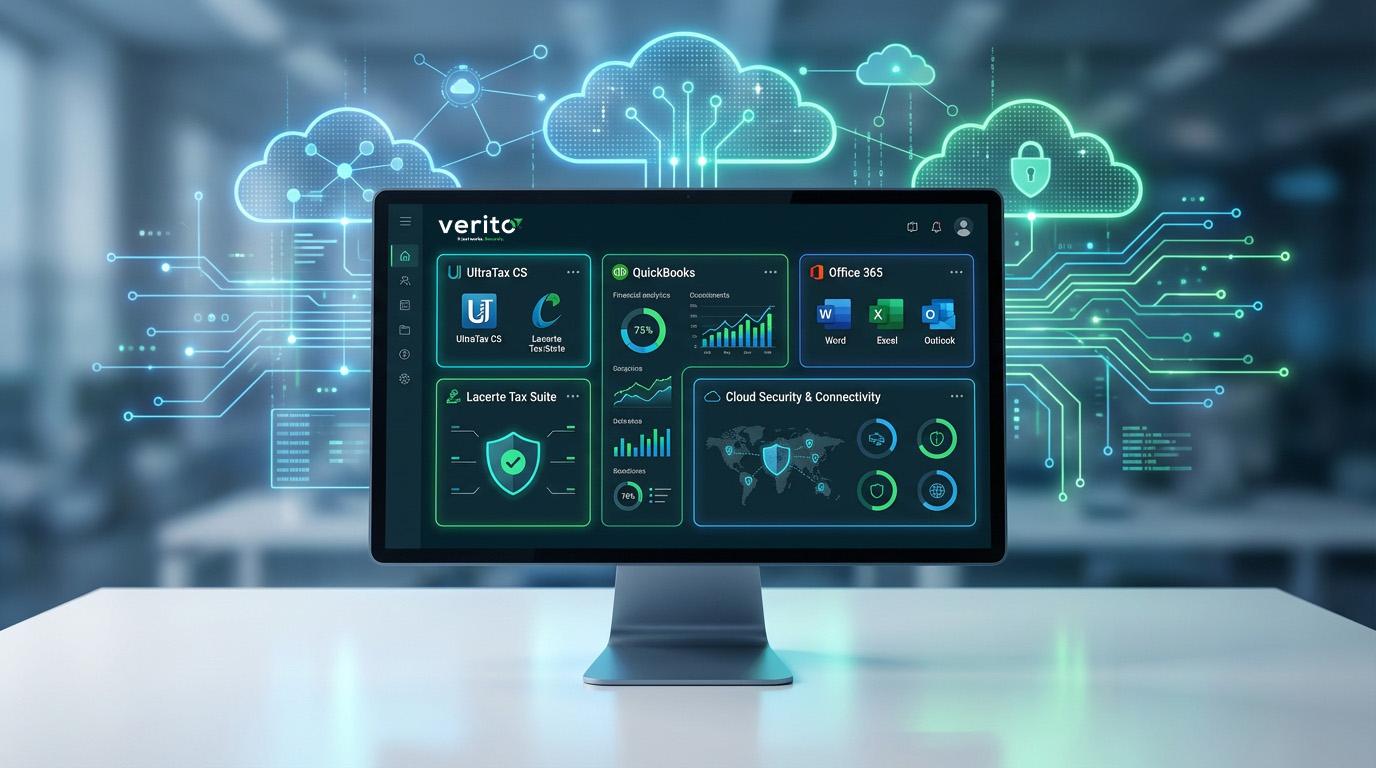 Tax software and practice management tools on Verito unified workspace