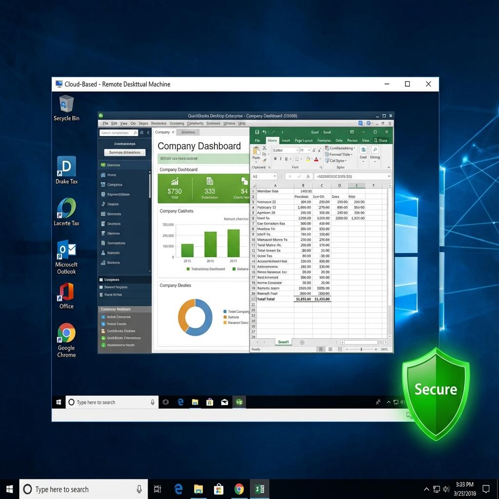 QuickBooks and Sage hosted on Verito dedicated server