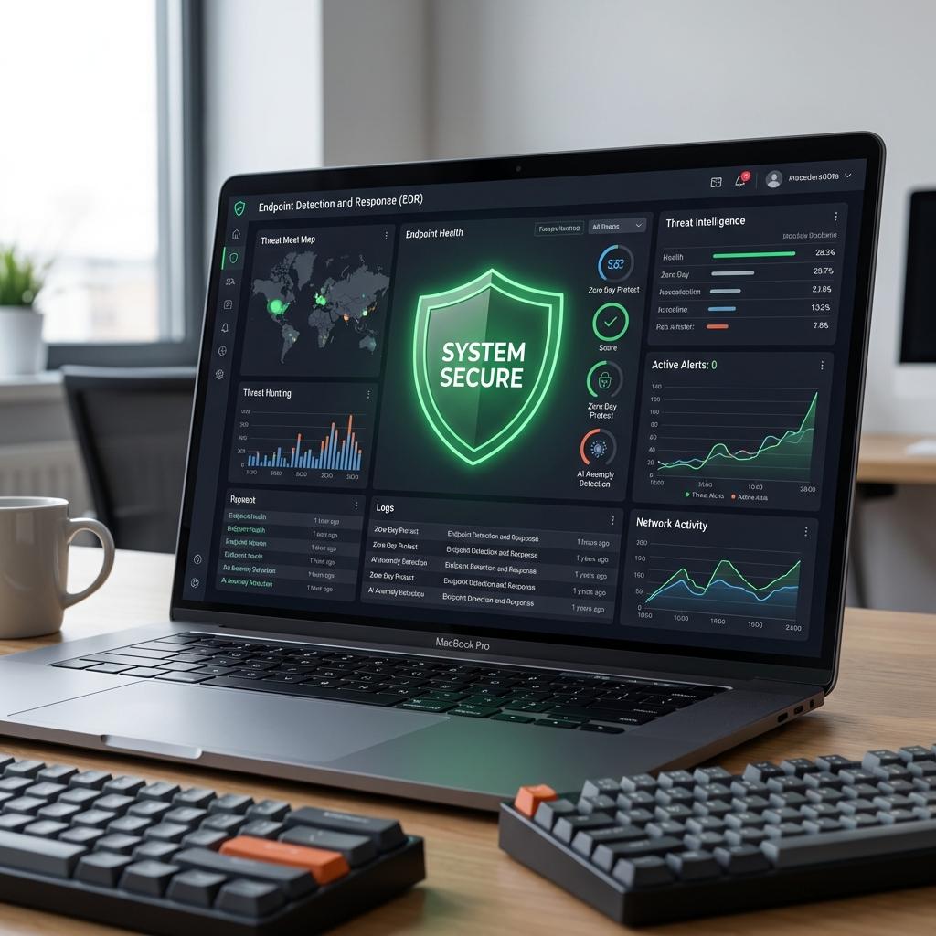 EDR endpoint protection dashboard