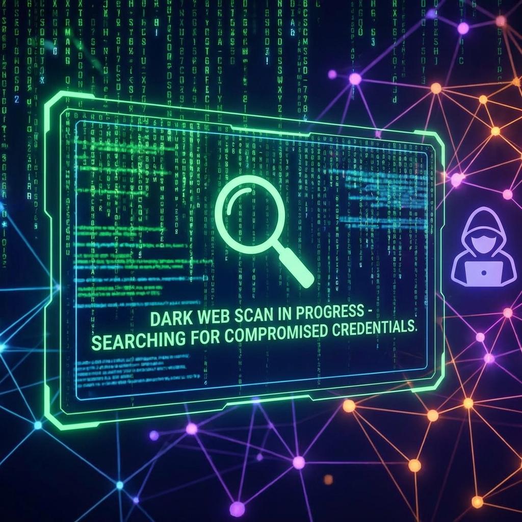 Dark web credential monitoring dashboard